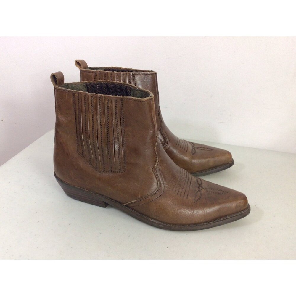 Women's Brown Ankle Booties - Classic Western Style